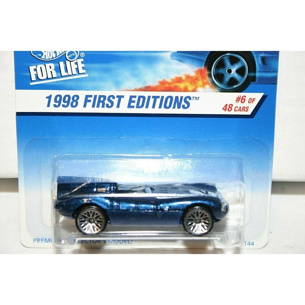 Hot Wheels 1998 First Editions Jaguar D type 638  error card 6 of 48  wire